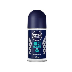 NIVEA MEN Fresh Ocean, Deodorant for Men, Aqua Scent, Roll-on 50ml